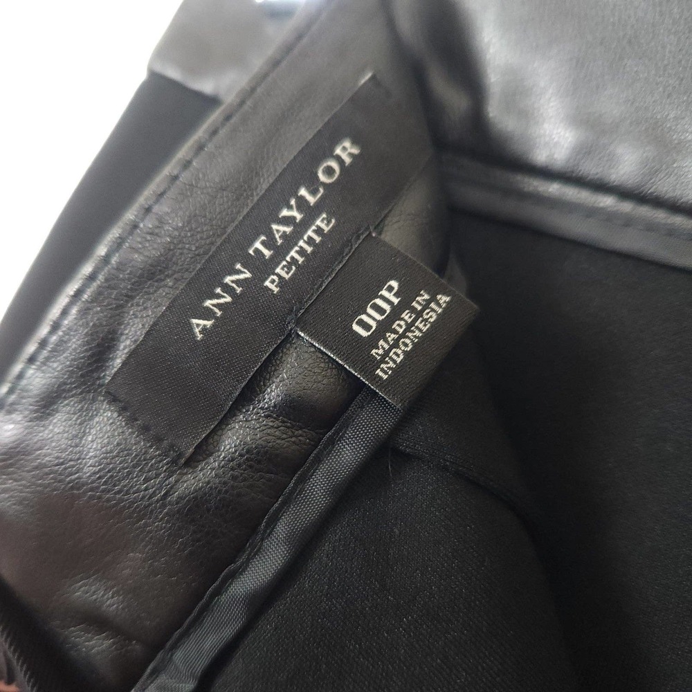 Ann Taylor Faux Leather-Trim Scuba Skater Mini Skirt - Picture 5 of 6